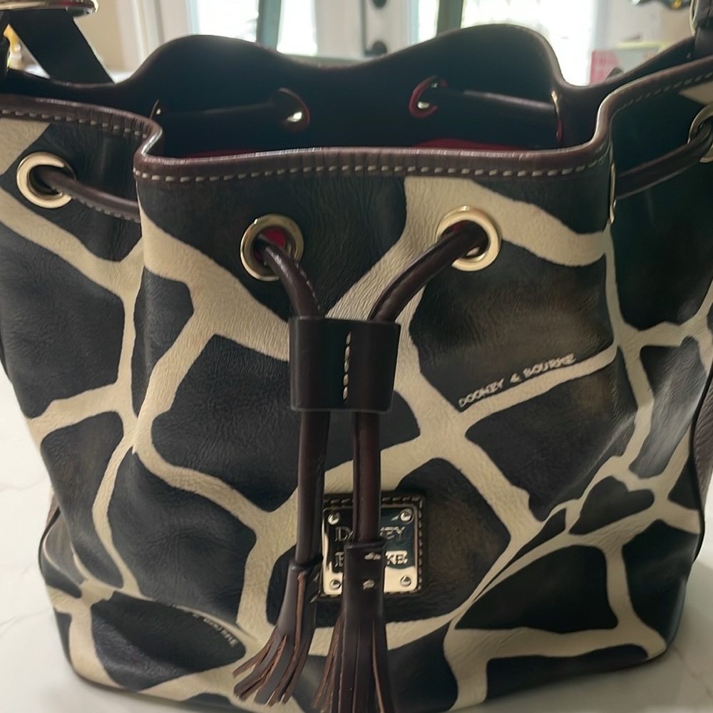 Dooney & Bourke Black and Cream Shoulder Bag
